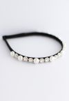 Crystal Pearl Black Headband