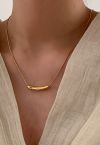 Metal Tube Pendant Necklace