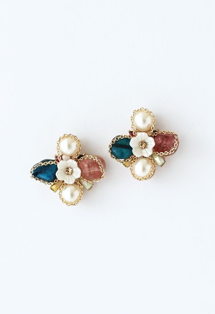 Mixed Jewelry Floral Earrings