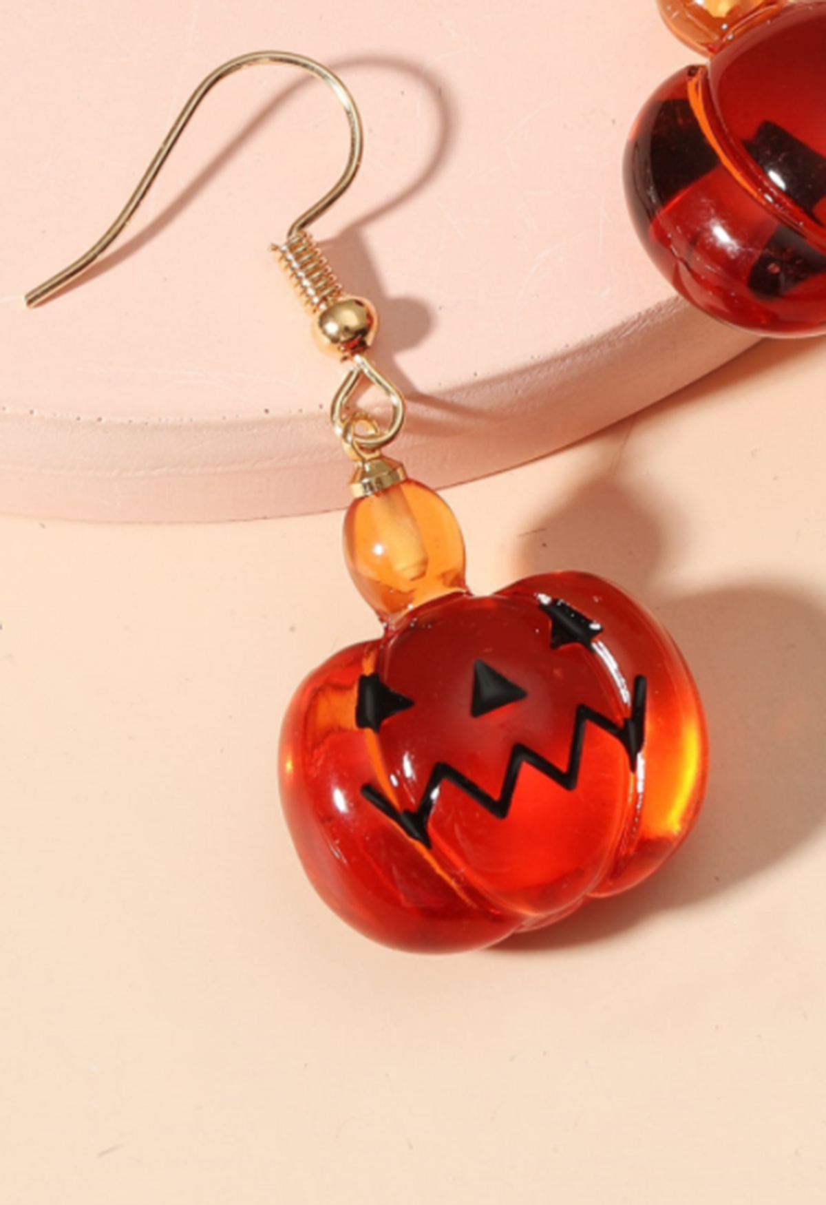 Halloween Pumpkin Resin Drop Earrings