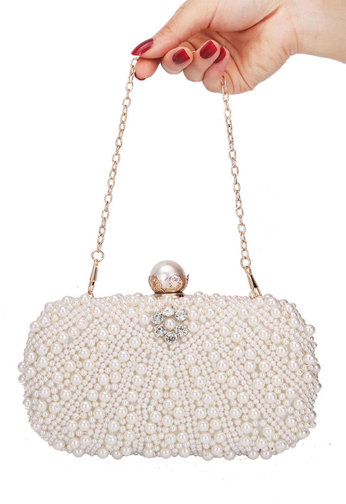 Distinctive Full Pearl Clutch