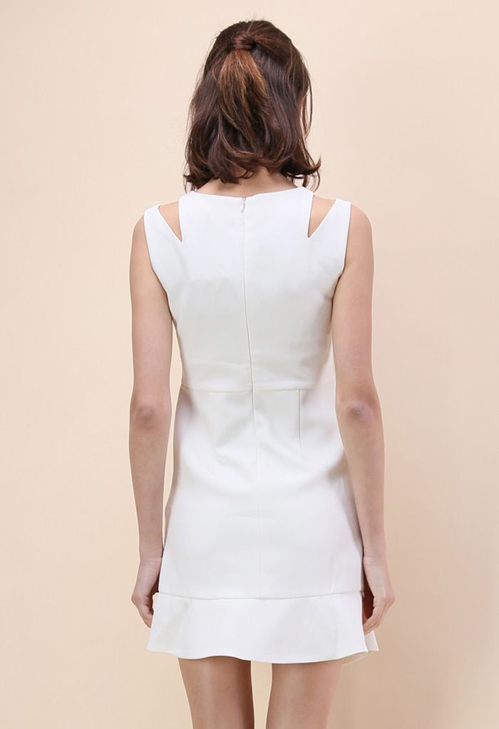 The Epitome of Grace Sleeveless Dress in White