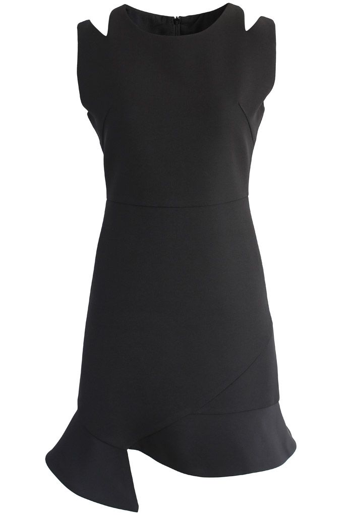 The Epitome of Grace Sleeveless Dress in Black